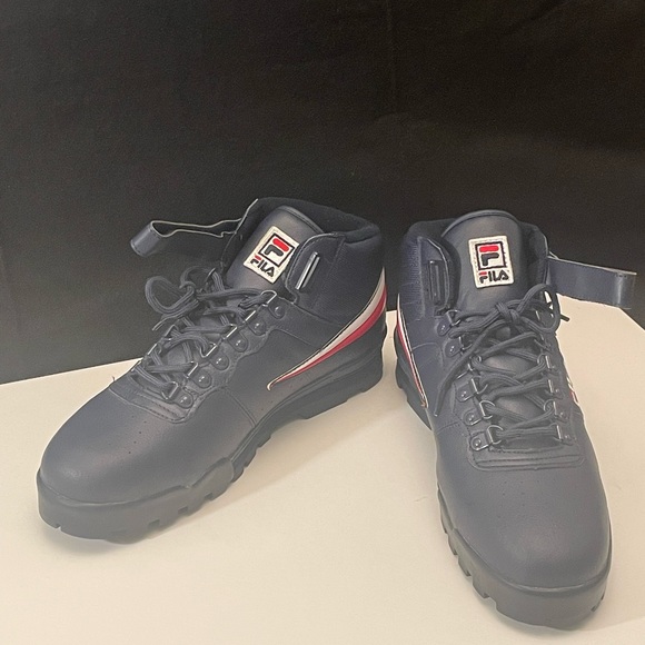 FILA MEN’S FLAT HEEL HIKING BOOTS, NAVY WHITE RED F 13 WEATHER TECH SIZE 13 - Picture 9 of 10